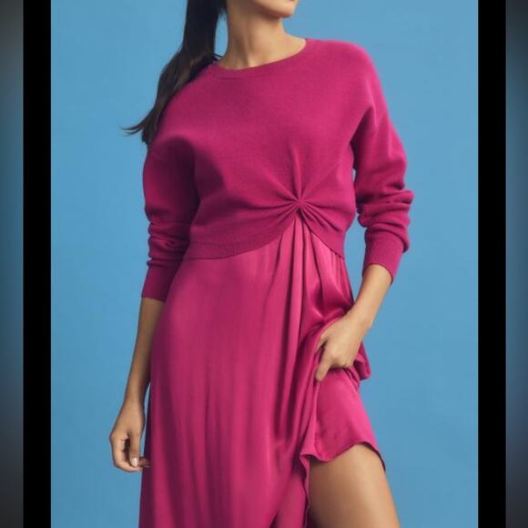 Anthropologie The Gemini Twofer Sweater and Dress Set Pink Small - Picture 4 of 8